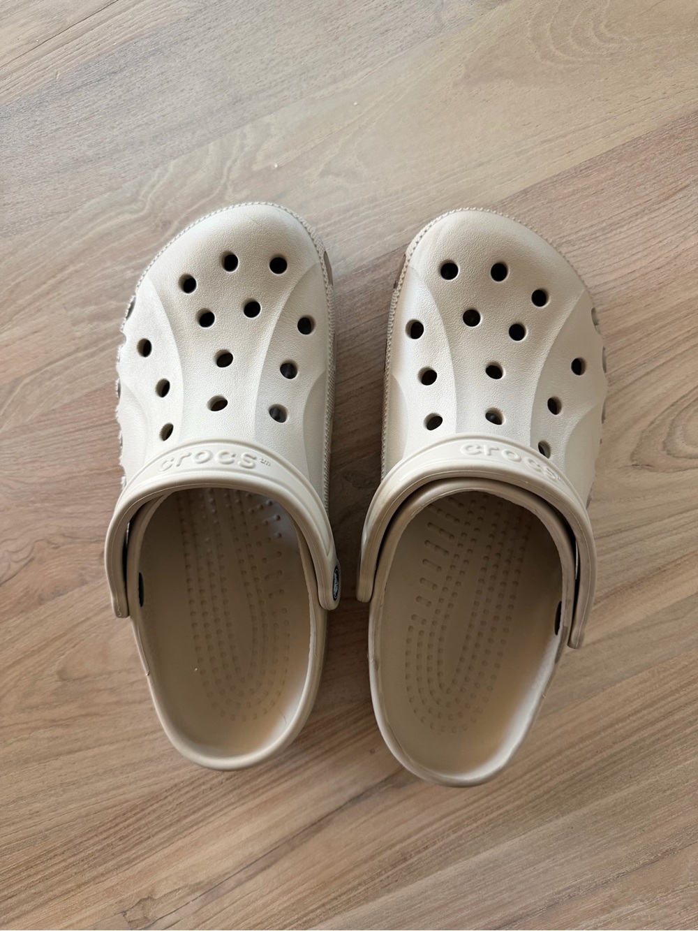 Crocs clogs in beige